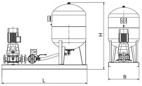 Насосная станция CNP PFFS2 CDM42-3-2S16S CDM3-10 поверхностная, корпус - чугун, мощность одного насоса - 11кВт, 380В Насосная станция CNP PFFS2 CDM42-3-2S16S CDM3-10 поверхностная, корпус - чугун, мощность одного насоса - 11кВт, 380В