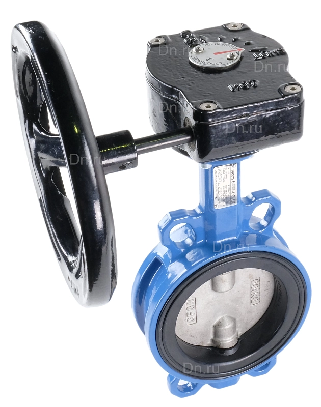 Затвор дисковый поворотный Tecofi VPI 4449-08 Ду65 Ру16 межфланцевый, корпус - ковкий чугун EN-GJS-500-7, диск - нержавеющая сталь CF8M, уплотнение - EPDM, с редуктором VPNREDUCT F05