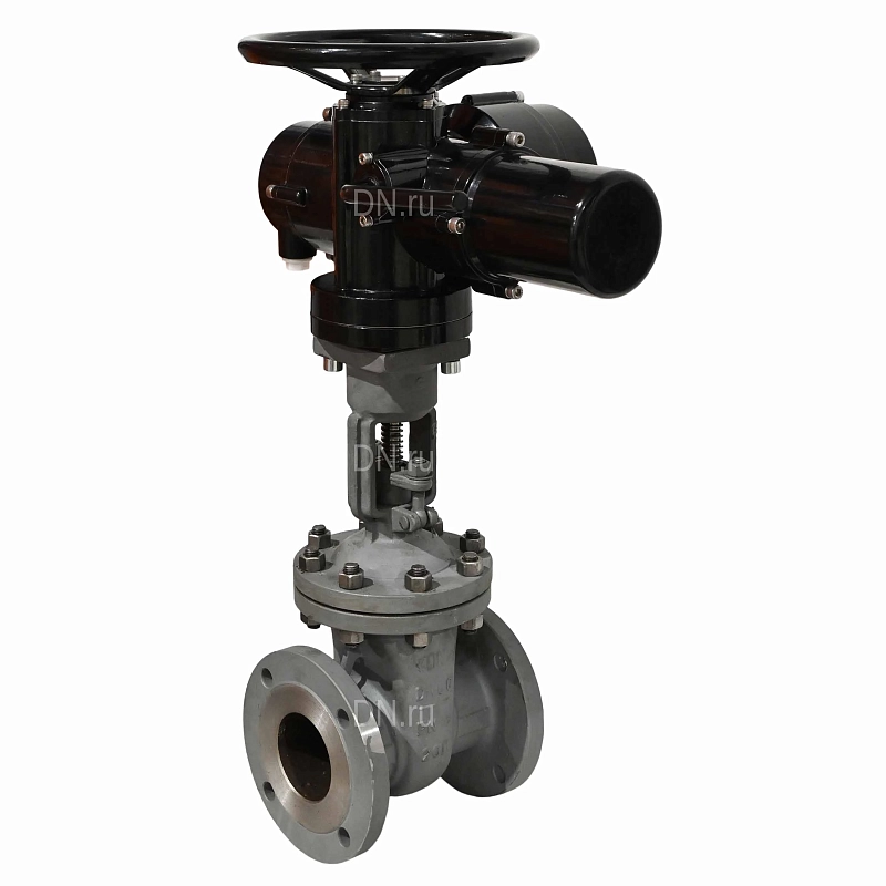 Задвижка клиновая 30с941нж Ду80 Ру16 фланцевая, корпус - сталь 25Л, материал клина - сталь WCB, уплотнение - металл, c ОСТ-фланцем, с электроприводом MT-N-015M-O2-380VAC-У1 пятикулачковым (GVWR2134M-2W-F-ОСТ)