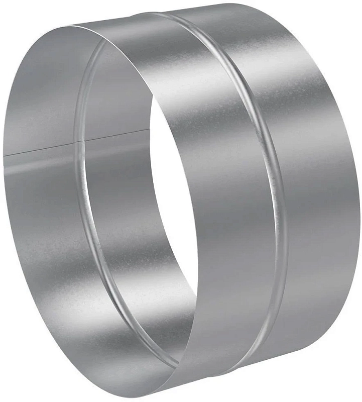 Соединитель ERA PRO CG D200 круглый, стальной из оцинкованной стали для соединения воздуховодов, серебристый